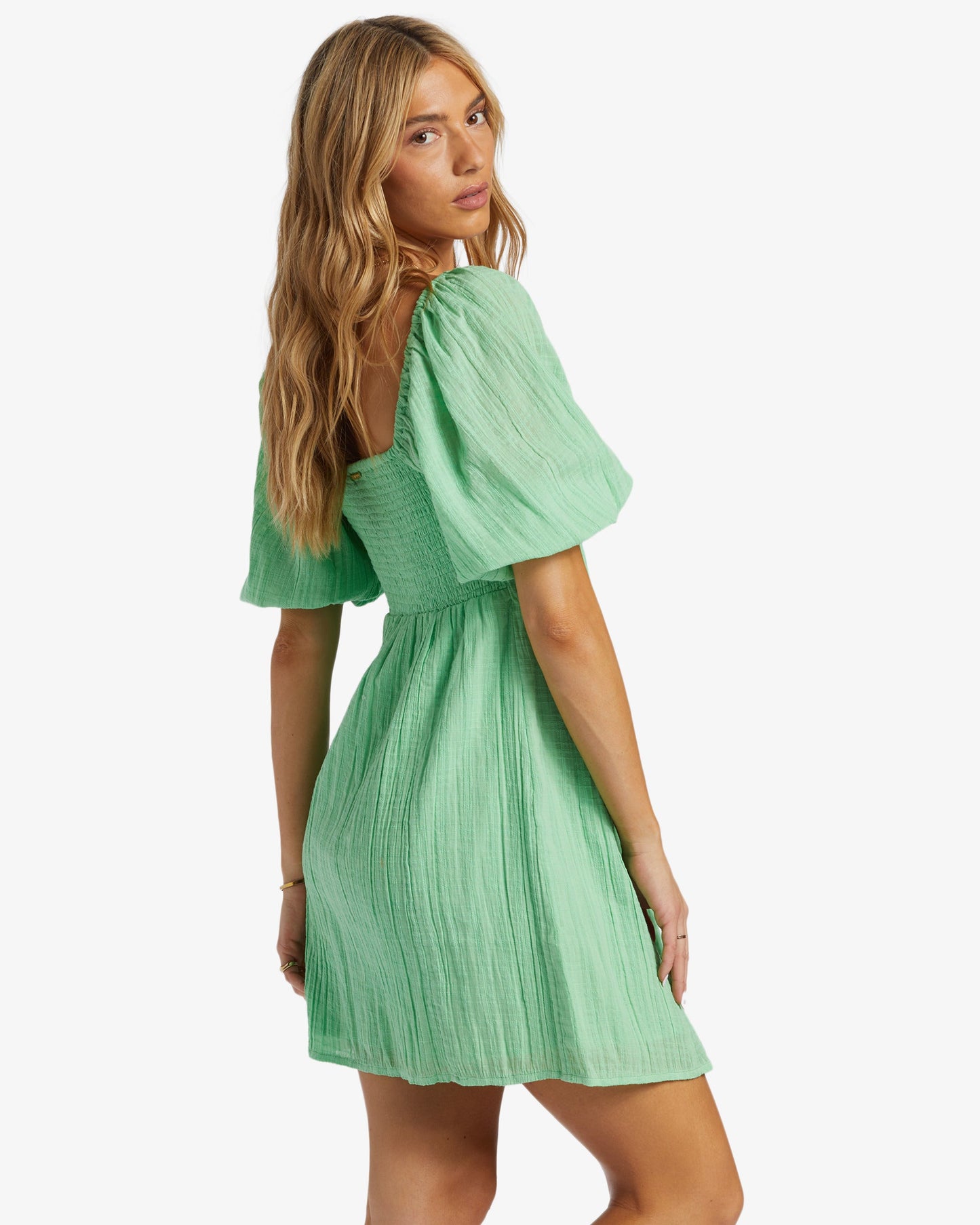 Womens Sol Puff Sleeve Mini Dress