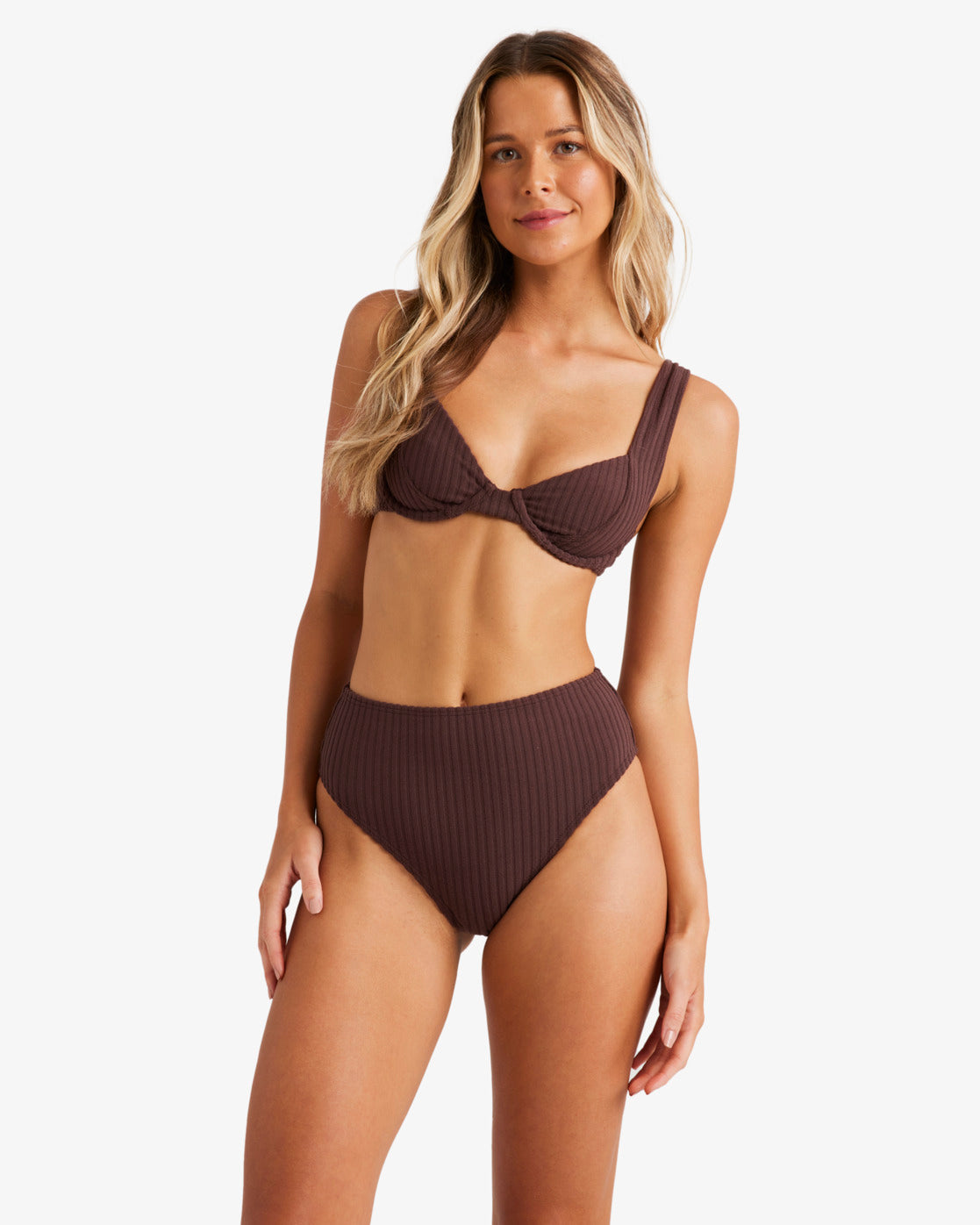 Womens Terry Rib Hi Maui Bikini Bottom