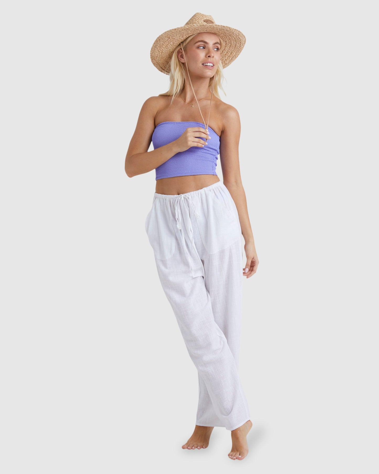 Womens Sun Lovers Wide Leg Beach Pants